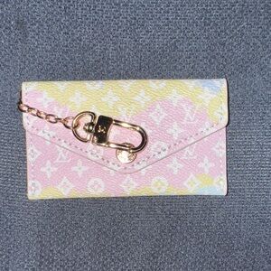Louis Vuitton Pink and Yellow Monogram Key Pouch